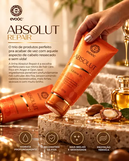Linha Absolut Repair da Evooc com argan e ojon
