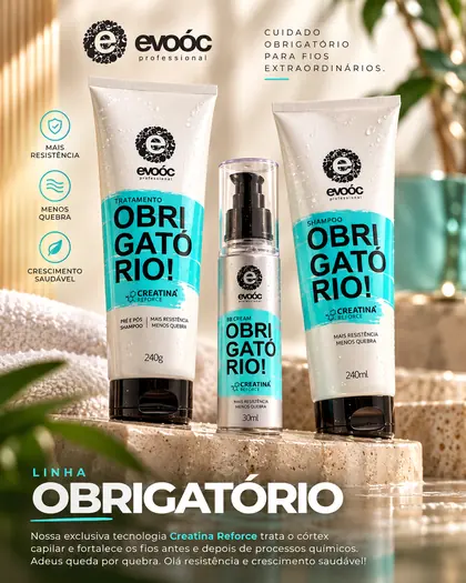 Linha Obrigatório da Evooc com Creatina Reforce
